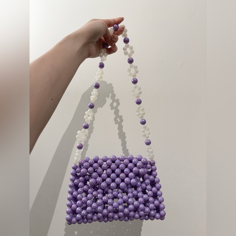 Handmade Elegant Bead Shoulder Bag